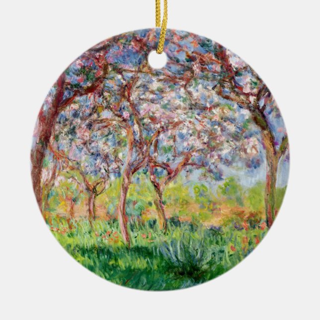 Claude Monet | Printemps en Giverny Julgransprydnad Keramik (Framsidan)
