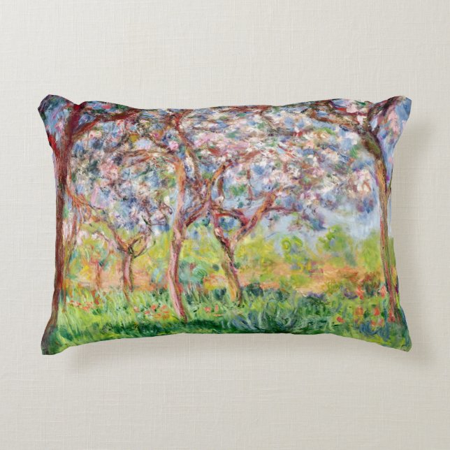 Claude Monet | Printemps en Giverny Prydnadskudde (Framsidan)