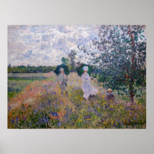 Claude Monet - Promenad nära Argenteuil Poster