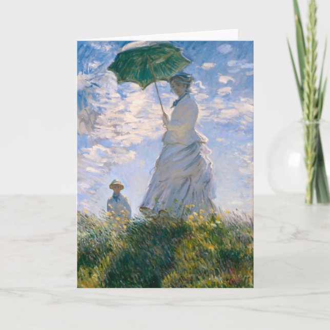 Claude Monet - promenaden Helgkort (Framsida)