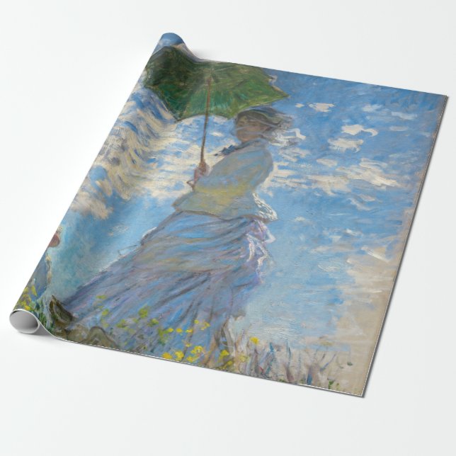 Claude Monet - Promenaden, Kvinna med parasoll Presentpapper (Utrullad)