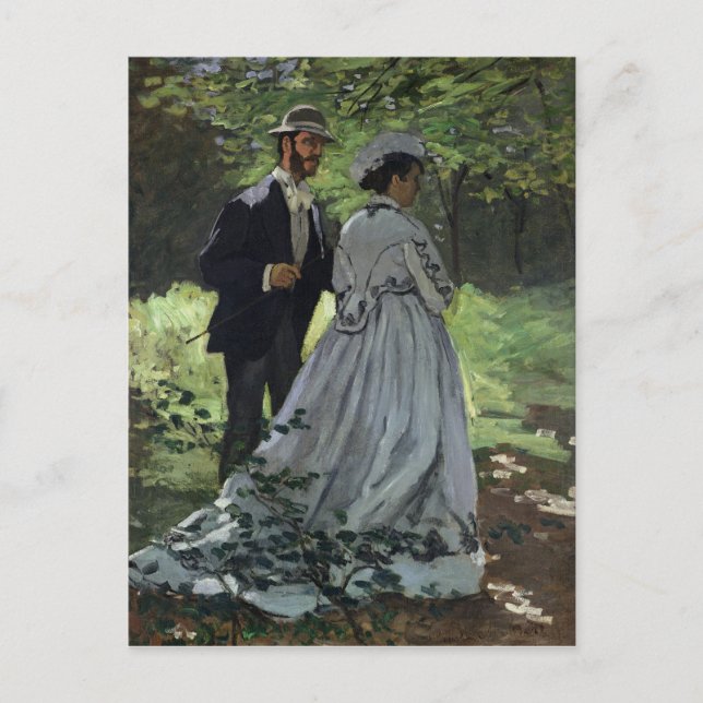 Claude Monet | Promenaders, Bazille, Camille Vykort (Framsida)