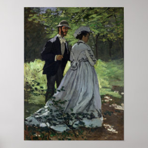 Claude Monet Promenadersen, Bazille, Camille Poster