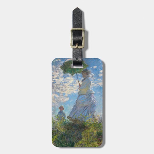 Claude Monet - Promenen, Woman med parasol Bagagebricka (Vertikal Framsida)