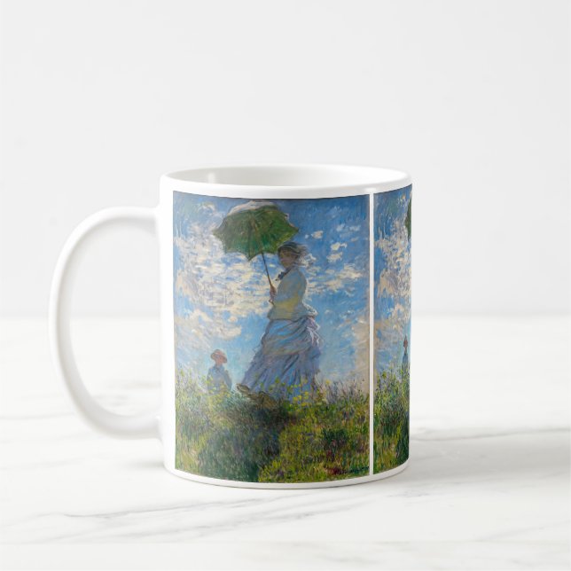 Claude Monet - Promenen, Woman med parasol Kaffemugg (Vänster)