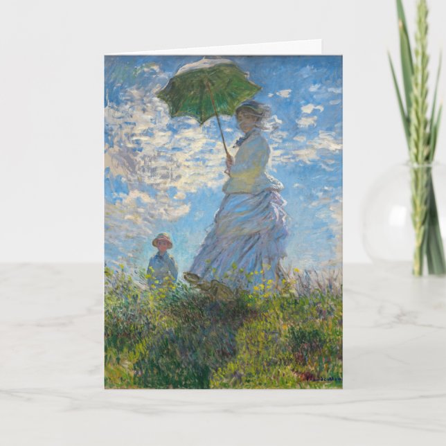 Claude Monet - Promenen, Woman med parasol Kort (Framsida)