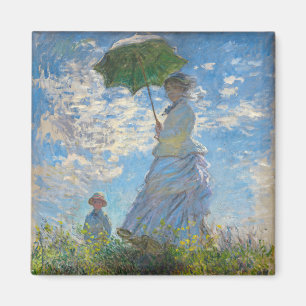Claude Monet - Promenen, Woman med parasol Magnet