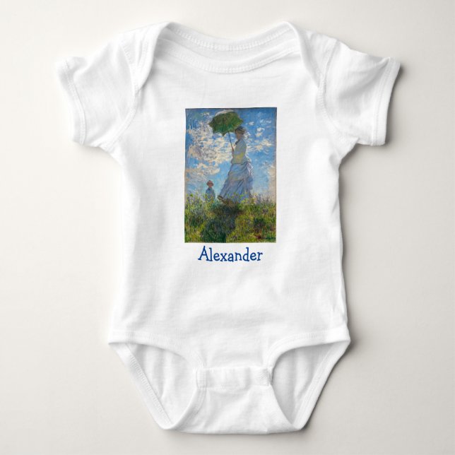 Claude Monet - Promenen, Woman med parasol T Shirt (Framsida)