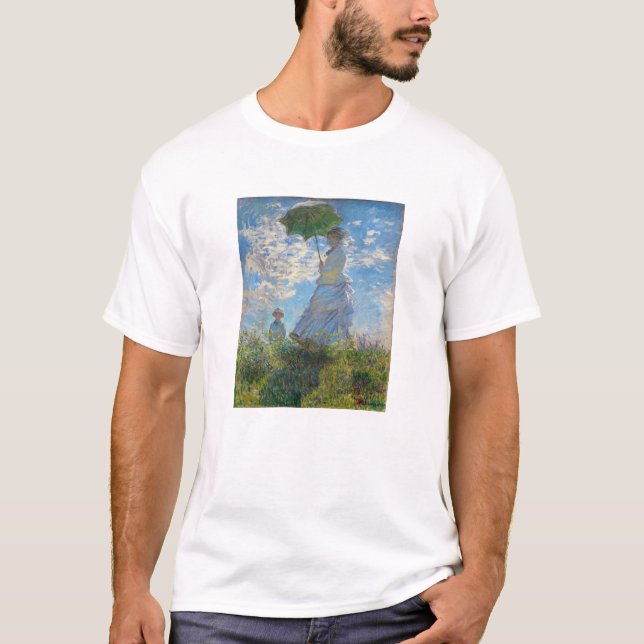 Claude Monet - Promenen, Woman med parasol T Shirt (Framsida)