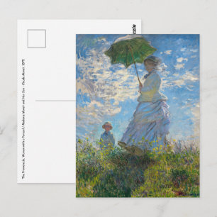 Claude Monet - Promenen, Woman med parasol Vykort
