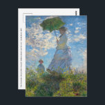 Claude Monet - Promenen, Woman med parasol Vykort<br><div class="desc">Promenmenmena Woman med parasol/madame Monet och hennes son/La Promenmena/La Femme a l'ombrelle - Claude Monet,  1875</div>