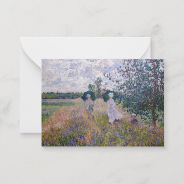 Claude Monet - Promenstranden nära Argentina Anteckningskort (Framsida)