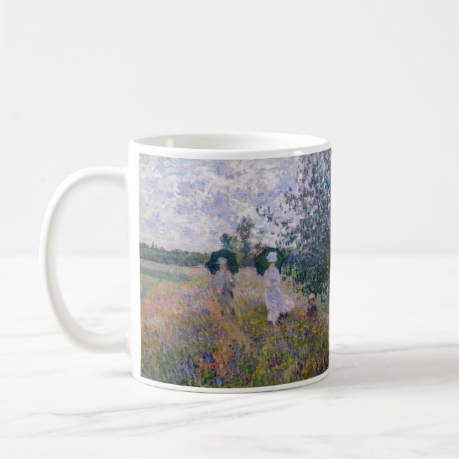 Claude Monet - Promenstranden nära Argentina Kaffemugg (Vänster)