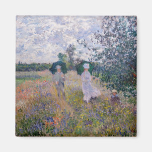 Claude Monet - Promenstranden nära Argentina Magnet