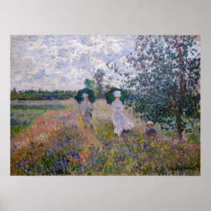Claude Monet - Promenstranden nära Argentina Poster