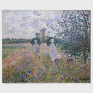 Claude Monet - Promenstranden nära Argentina Presentpapper