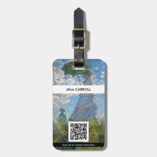 Claude Monet - Promenstranden - QR-kod Bagagebricka