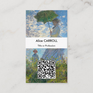 Claude Monet - Promenstranden - QR-kod Visitkort