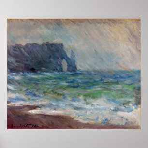 Claude Monet Rainfall Etretat Normany Frankrike Poster