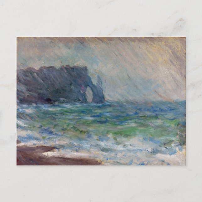 Claude Monet Rainfall Etretat Normany Frankrike Vykort (Framsida)