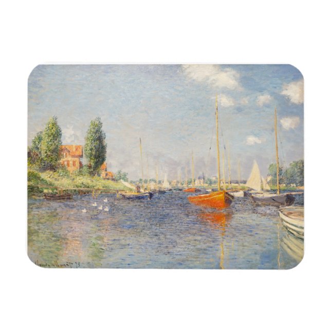 Claude Monet. Red Boats, Argenteuil Magnet (Horisontell)