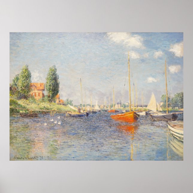 Claude Monet. Red Boats, Argenteuil Poster (Framsidan)
