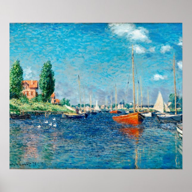 Claude Monet - Red Boats, Argentina Poster (Framsidan)