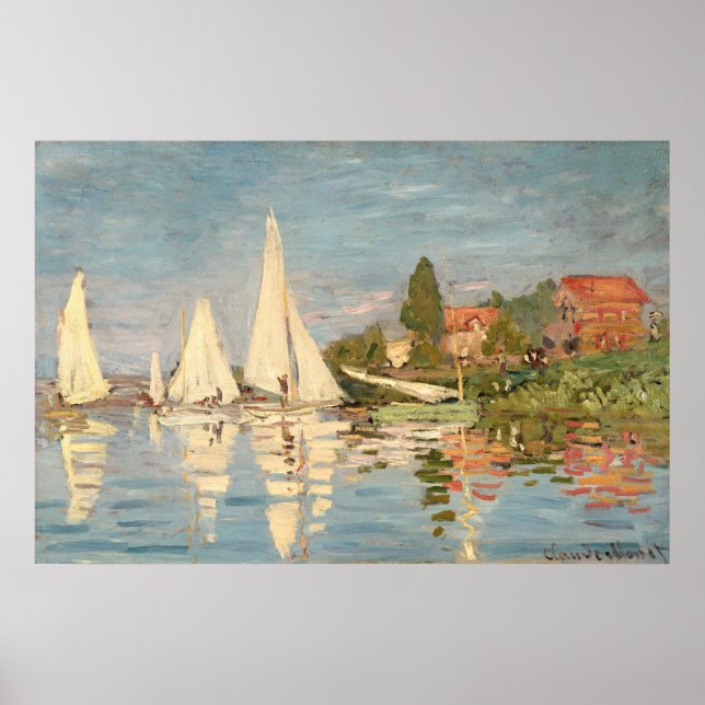 Claude Monet | Regatta at Argenteuil, c.1872 Poster (Framsidan)