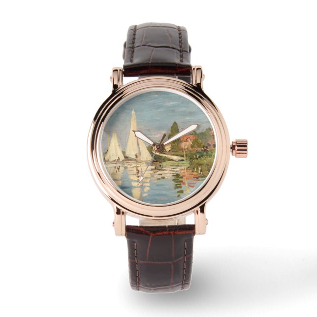 Claude Monet | Regatta i Argentina, c.1872 Armbandsur (Framsida)