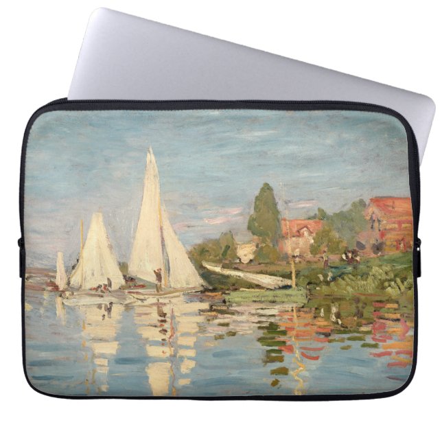 Claude Monet | Regatta i Argentina, c.1872 Laptop Fodral (Framsidan)