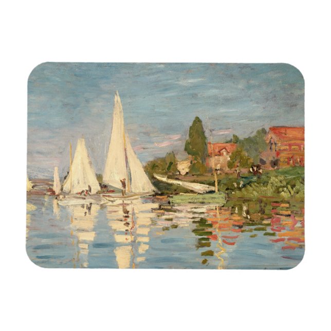 Claude Monet | Regatta i Argentina, c.1872 Magnet (Horisontell)