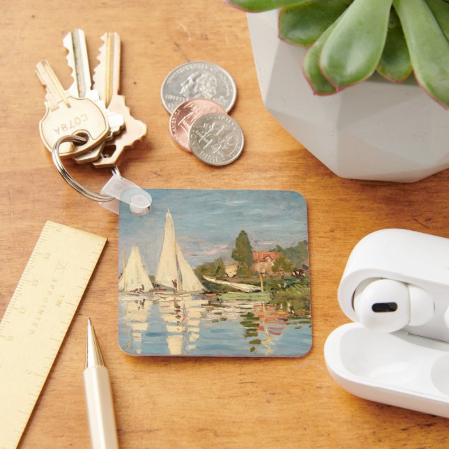 Claude Monet | Regatta i Argentina, c.1872 Nyckelring (Skrivbord)