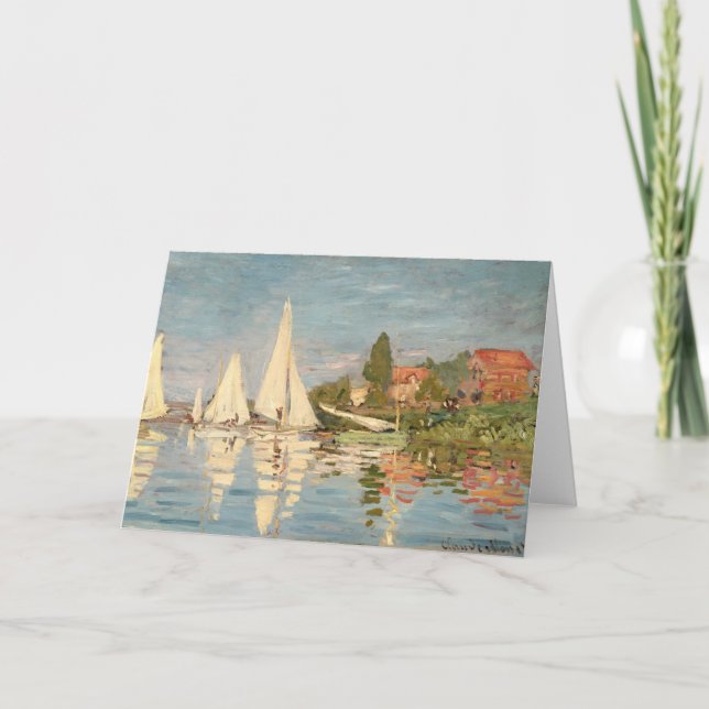 Claude Monet | Regatta på Argenteuil, c.1872 Kort (Framsida)
