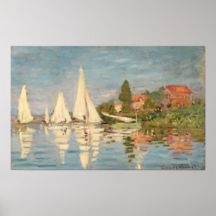 Claude Monet Regatta på Argenteuil Poster