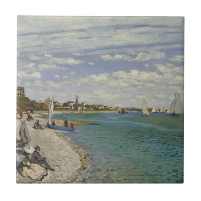 Claude Monet | Regatta på Sainte-Adresse Kakelplatta (Framsidan)