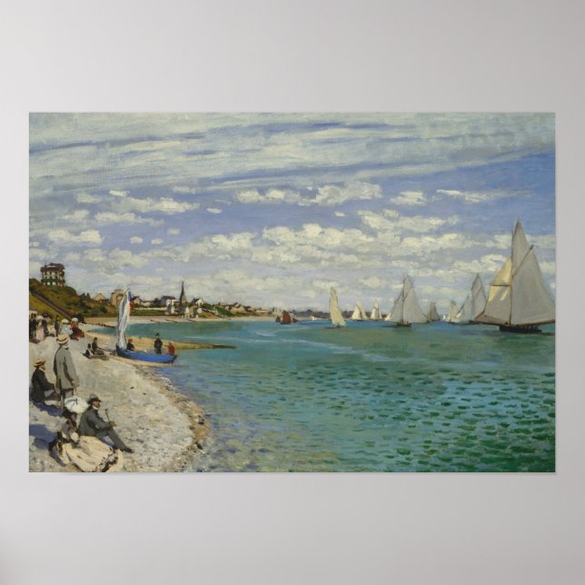 Claude Monet - Regatta vid Sainte-Adresse Poster (Framsidan)