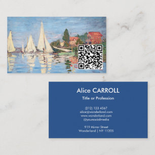 Claude Monet - Regattas at Argenteuil - QR-kod Visitkort