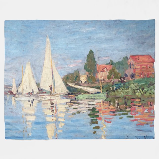 Claude Monet - Regattas i Argentina Fleecefilt (Framsidan (Horisontell))