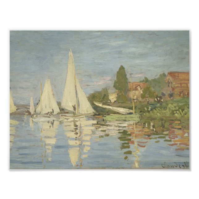 Claude Monet - Regattas i Argentina Fototryck (Framsidan)