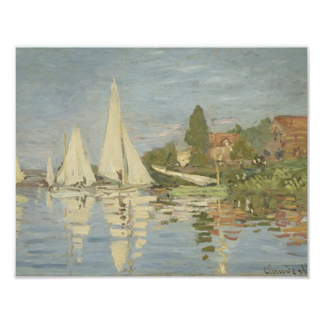 Claude Monet - Regattas i Argentina Fototryck (Framsidan)