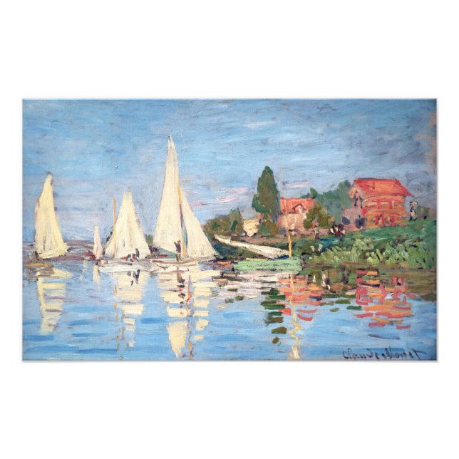 Claude Monet - Regattas i Argentina Fototryck (Framsidan)