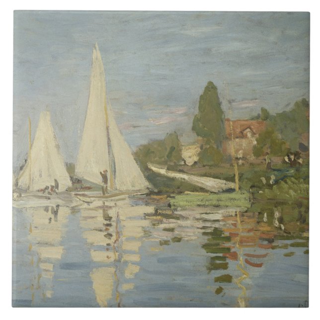 Claude Monet - Regattas i Argentina Kakelplatta (Framsidan)