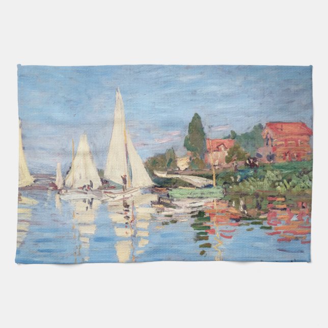 Claude Monet - Regattas i Argentina Kökshandduk (Horisontell)