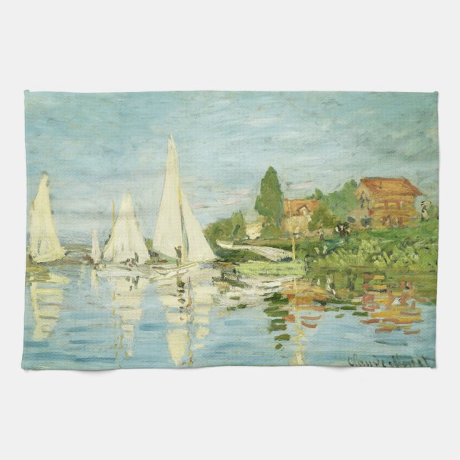 Claude Monet. Regattas i Argentina Kökshandduk (Horisontell)