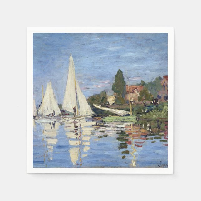Claude Monet Regattas i Argentina Pappersservett (Framsidan)