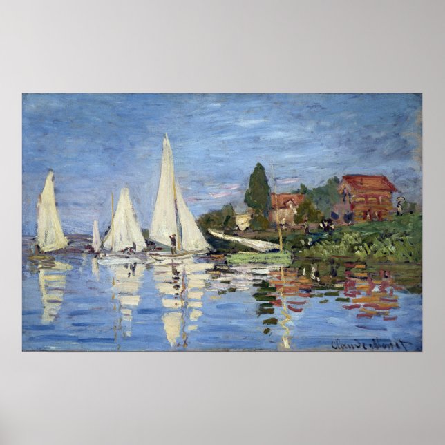 Claude Monet Regattas i Argentina Poster (Framsidan)