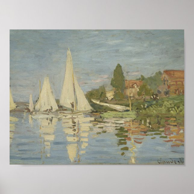 Claude Monet - Regattas i Argentina Poster (Framsidan)