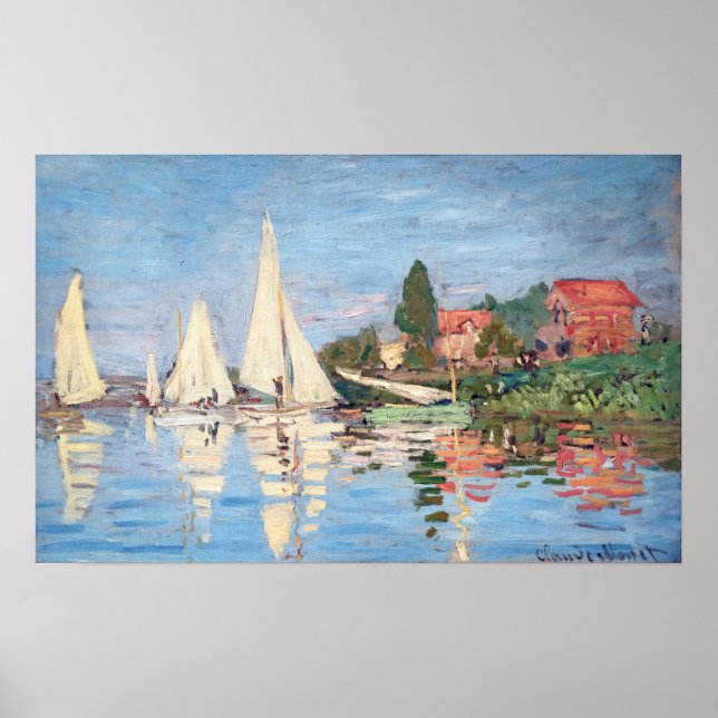Claude Monet - Regattas i Argentina Poster (Framsidan)