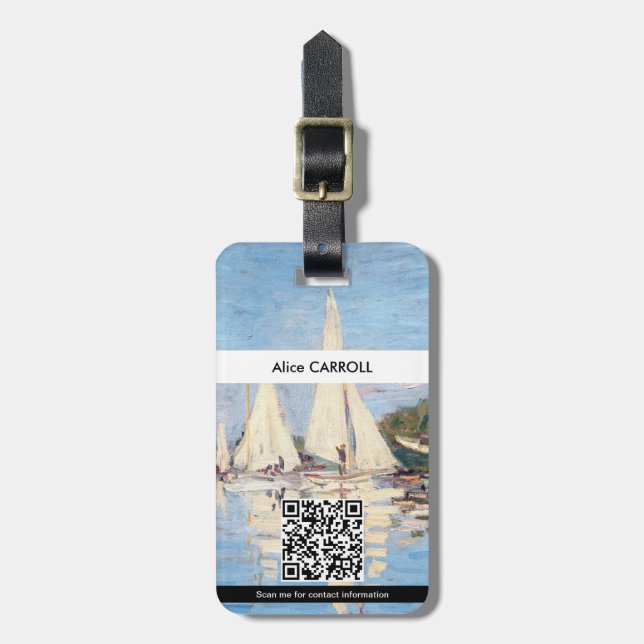 Claude Monet - Regattor i Argenteuil Bagagebricka (Vertikal Framsida)