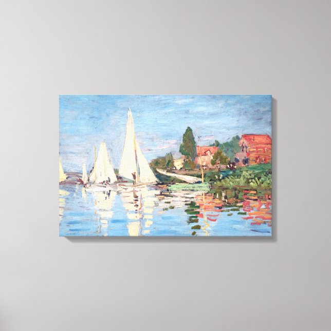 Claude Monet - Regattor i Argenteuil Canvastryck (Framsida)